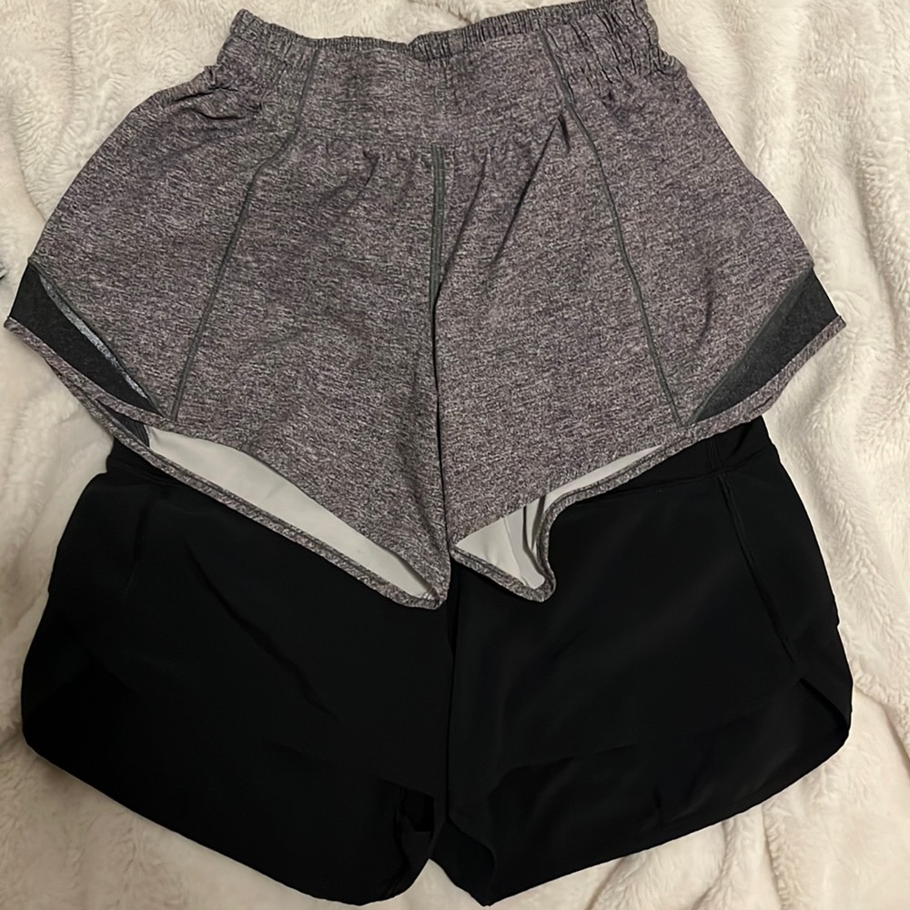 Black and grey LuluLemon shorts!